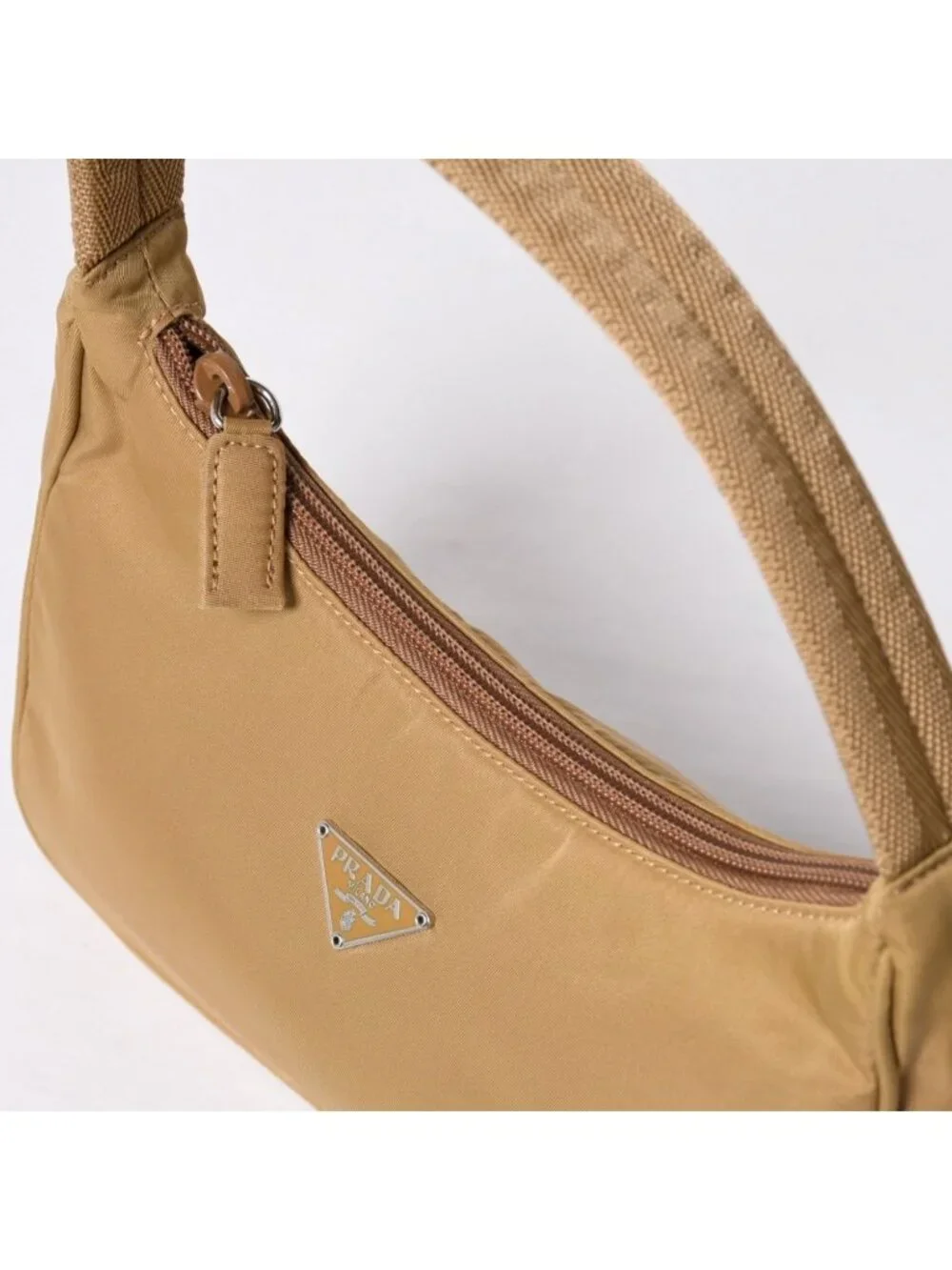 Prada Hobo Nylon Beige